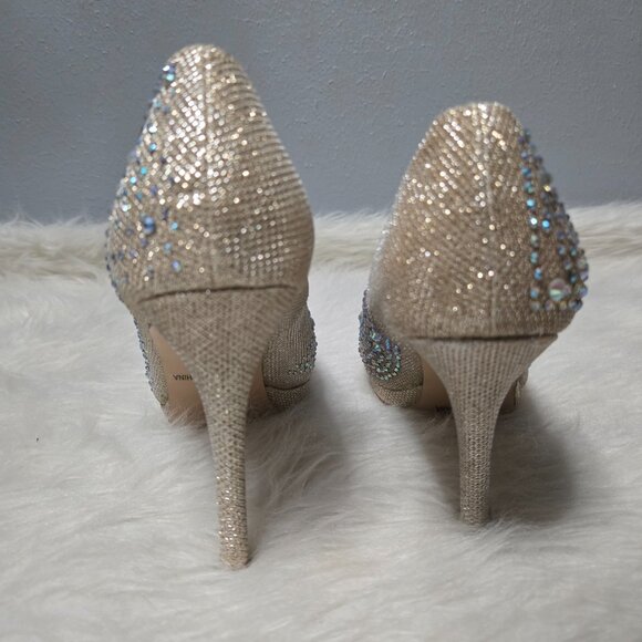 De Blossom Collection Robin-111 Classic Rhinestone Sparkle Pumps Shoes, 8.5 - Picture 4 of 8